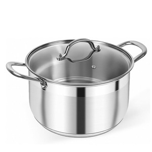 ty-Kitchenware Marmite en acier inoxydable de 6 litres avec couvercle, casseroles et faitouts, pot de cuisson de 5 litres, vente en gros d'usine - Product Image 1