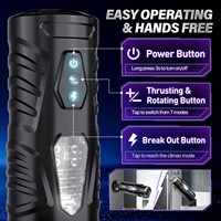 AIERSHA Vibrateur à Succion Automatique Vagin Artificiel Réaliste pour Masturbation Jouet Sexuel Adulte Godet Masturbateur Masculin