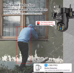 30MP 4 gam Sim Thẻ eseecloud Wifi ba ống kính năng lượng mặt trời Máy ảnh không dây ngoài trời cctv PTZ giám sát ngoài trời Mạng an ninh máy ảnh - Product Image 3
