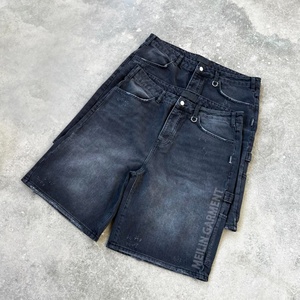 Custom Manufacturer Distress Wash Baggy Jeans <b>Shorts</b> Fashion Streetwear Cotton <b>Men</b> Denim <b>Shorts</b> High Quality - Product Image 3