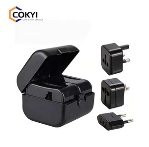 Bộ Chuyển Đổi Du Lịch Phổ Thông Màu Đen OEM Với 2 Cổng USB Bộ Sạc Không Dây AC - Product Image 1