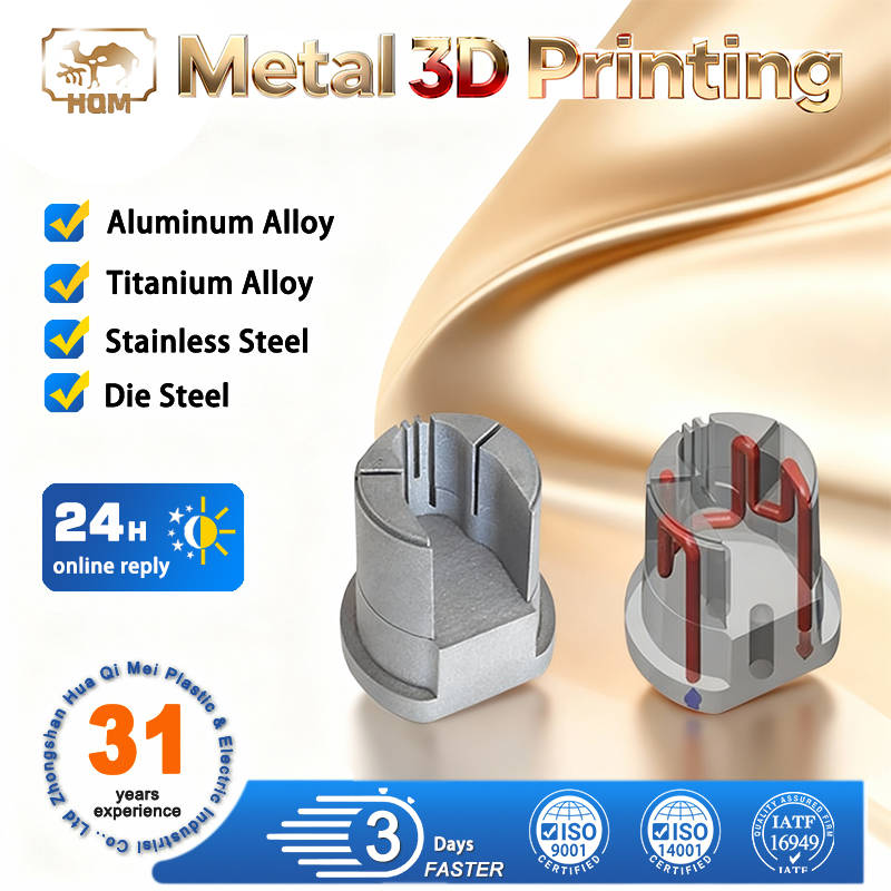3D Metal Printing Custom High Precision Stainless Steel Aluminum 6061 Metal Parts Rapid Prototyping Manufacturing 0.1 Accuracy