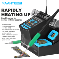 MaAnt 2S-210 200W Station de Soudage Numérique Intelligente Compatible avec les Poignées C210/245/115, Sans Plomb, pour Réparation de Téléphones Portables Électroniques AC