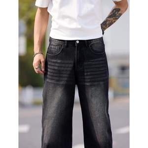 2025 hombres Y2K estilo Hip Hop Baggy Gothic Jeans pantalones de mezclilla de pierna ancha Street Fashion Streetwear - Product Image 1