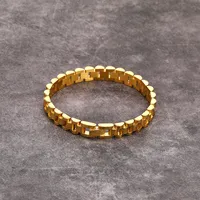 Matt Gebürstetes Gold Uhrenarmband Unisex-Accessoire, Langlebiges Edelstahl Mode-Kettenarmband
