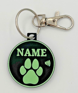 Étiquette de carte de visite en silicone RFID personnalisée, étanche, 13,56 MHz, puce NTAG215, design animal classique personnalisé - Product Image 1