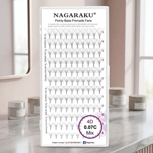 Extensions de cils individuelles en cheveux synthétiques de haute qualité, fabriquées à la main, longues et naturelles, douces et naturelles, vente en gros NQ - Product Image 3