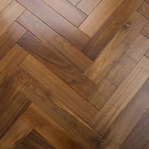 硬木地板胡桃木3层1条橡木拼花人字实木地板