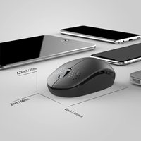 SeenDa Mouse komputer portabel, tetikus nirkabel 2.4GHz tanpa suara untuk Laptop Mini, tidak bersuara, Mouse komputer untuk Desktop Notebook PC