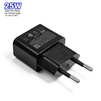 Chargeur mural original 25 W PD Type C USB C Chargeur super rapide 25 Watt Alimentation de sortie 45W GAN électrique pour Note 20 Adaptateurs Chargeurs