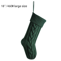Grand chaussette de Noël en tricot torsadé, sac cadeau, décoration suspendue, ornement de fête de Noël
