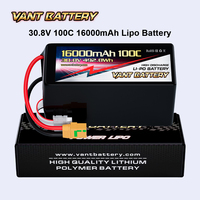 Vant 8S-HV Drone Batterie 16000mah 30.8V 100C 8S Lipo Batterie avec XT90S Plug Batteries pour Drones 7/10/13/15/18 Inch FPV