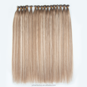 Extensions de cheveux humains pré-collées à pointe plate, cheveux russes vierges Remy, doux, lisses, invisibles, à pointe kératine - Product Image 5