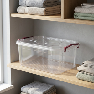 Large 30L Transparent Kitchen Multipurpose <b>Plastic</b> Storage Container Durable Food Safe Space-Saving for Meat <b>Bathroom</b> Storage - Product Image 3