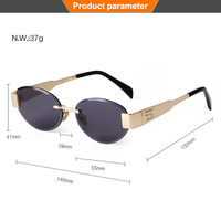 Lunettes de soleil modernes sans monture, double pont, protection UV400, verres dégradés, style rétro de luxe pour hommes et femmes, lunettes tendance