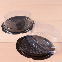 Jetables en plastique transparent contenant petit gâteau emballage boîte