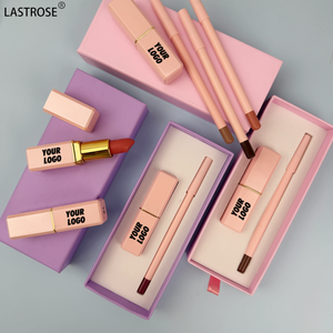 Wholesale Vegan Matte Creamy Lipstick &amp; <strong>Lip</strong> Liner Kit Long-lasting Waterproof Lipstick Set Makeup <strong>Lip</strong> <strong>Combo</strong> with Labeling - Product Image 3