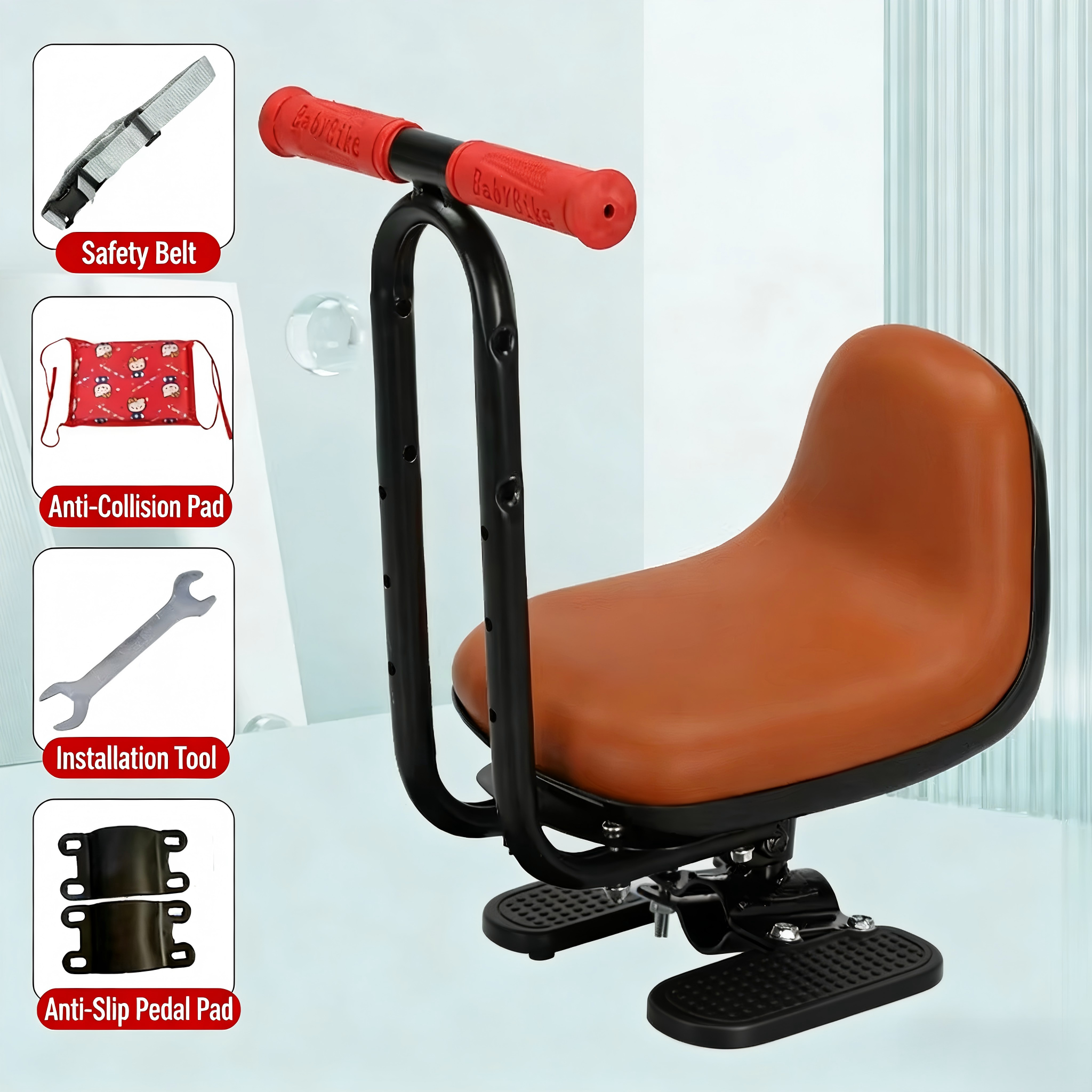 Asiento individual marrón + reposabrazos