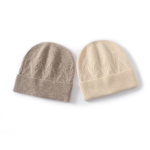 Otoño Invierno mujer 100% pura lana Jacquard tejido sombrero alto suave cúpula gorra 3D bordado moda a prueba de frío protección para los oídos - Product Image 2