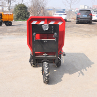 Petit chariot électrique de tricycle pour le transport de mortier de ciment au chantier de construction