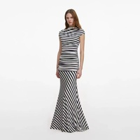 Robe moulante multicolore à rayures pour femme, col en V, en spandex, décontractée, pour soirée, avec taille élastique et fonction antistatique