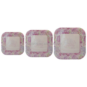 Colorido de la plaza de placas de papel de Color sólido platos desechables platos <span class=keywords><strong>fiesta</strong></span> decoraciones - Product Image 4