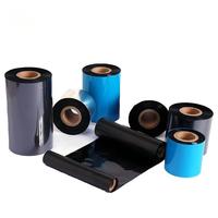 Pita Resin Lilin Premium TTR TTO 110mm X 70m Bahan PET Kompatibel untuk Printer Label Mesin Ketik 24mm