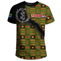 T-shirt érythréen pour hommes de grande taille en gros sur le drapeau de l'Érythrée T-shirt pour hommes de haute qualité