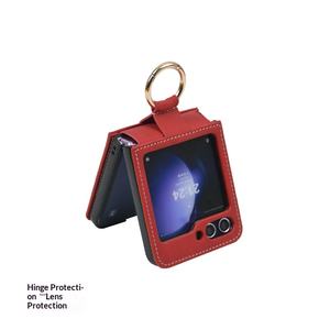 ที่ใส่แหวนหนังทำด้วยมือเคสโทรศัพท์พับได้กันกระแทกแบบมินิมอลสำหรับ Flip7 Z - Product Image 1