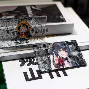 Trong suốt <span class=keywords><strong>Acrylic</strong></span> khối tùy chỉnh tinh thể hiển thị khối Logo mô hình khối Anime phim hoạt hình đứng lên trang trí - Product Image 6