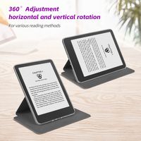 Casing Kulit PU Putar 360 Derajat Desain Khusus untuk Kindle Paperwhite Generasi ke-13 KPW7 2026, Casing E-Reader dengan Bagian Belakang Transparan Magnetik yang Dapat Dilepas