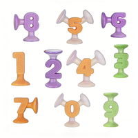 Jouets en silicone de qualité alimentaire personnalisés avec ventouse, jouets sensoriels Montessori éducatifs pour l'apprentissage des nombres et de la mathématique pour les tout-petits et les bébés