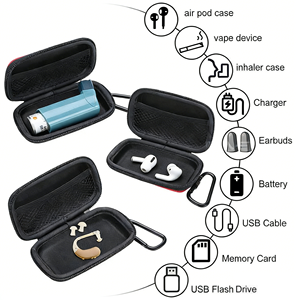 Großhandel Hartschalen-EVA-Etui für <span class=keywords><strong>Asthma</strong></span>-Inhalatoren, Maßgefertigtes Schutz-Reiseetui für Hörgeräte, Tragbarer Reißverschluss-Halter für Ohrhörer - Product Image 4