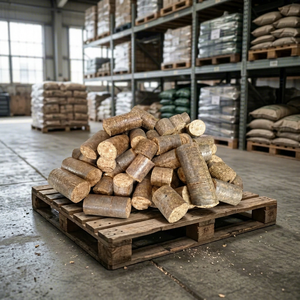 Briquettes de chêne et de hêtre de qualité supérieure, 90 mm, haute densité, combustible pour le chauffage - Product Image 1