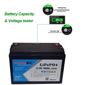 แบตเตอรี่ลิเธียมแบบชาร์จได้ 12.8V 100AH 200AH 300AH แบตเตอรี่ทดแทนแบตเตอรี่ตะกั่วกรด LiFePO4 พร้อมระบบ BMS - Product Image 5