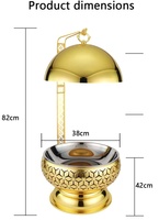 Plats de service de luxe blancs en acier inoxydable 8L, chauffe-plats à combustible pour banquets de mariage, buffets, traiteurs, hôtels et fêtes