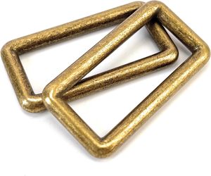 Pcs Metal Rectangle Rings Heavy Duty Zinc Alloy Rectangular Buckle Loops For Bag <b>Strap</b> Belt <b>Webbing</b> - Product Image 1
