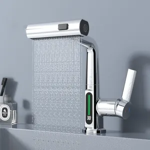Massivmessing-Badezimmer-Wasserhahn Badezimmer-Wasserhähne heißes-kaltes Becken Mischer moderner Luxus-Wasserhahn für Hotel-Badezimmer Waschbecken-Wasserhahn