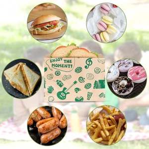 Sacs d'emballage alimentaire personnalisés, livraison de collations, sacs en papier kraft blanc et brun avec votre propre logo - Product Image 6