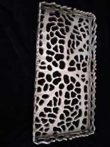 Luxury Aluminum <b>Silver</b> Finished Wedding <b>Tray</b> Ramadan & Wedding Dining Tables and Serving Arrangements <b>Mirror</b> Polished - Product Image 2