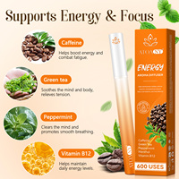 Diffuseur d'arômes énergisant à base de plantes ATOANY, caféine, thé vert, menthe poivrée, stylo diffuseur, 100% naturel, sans nicotine, inhalateur de vitamine B12