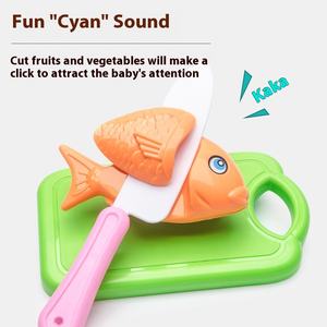 Precios al por Mayor Set de Juego de Cocina para Cortar Frutas y Verduras de Plástico <span class=keywords><strong>Che</strong></span> <span class=keywords><strong>Che</strong></span> Le Cesta de Tarta para Niñas que Aman Cocinar - Product Image 4