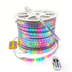 Bande lumineuse <span class=keywords><strong>LED</strong></span> <span class=keywords><strong>RGB</strong></span> SMD 5050 haute tension 120 <span class=keywords><strong>LED</strong></span> 220V 110V 10M <span class=keywords><strong>20M</strong></span> 30M 40M 50M <span class=keywords><strong>Ruban</strong></span> <span class=keywords><strong>LED</strong></span> flexible - Product Image 1