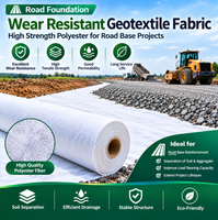 Tissu géotextile résistant à l'usure, polyester haute résistance pour les projets de base de routes
