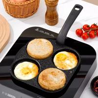 Poêle à frire double face en céramique antiadhésive écologique, machine à sandwichs en aluminium et acier inoxydable, diamètre 16 cm, compatible gaz et induction