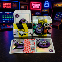 Impression personnalisée avec boîte à couvercle et base et support en bois pour jeu de cartes laser, fabricant en gros de jeux de cartes personnalisés
