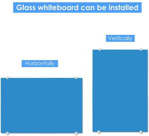 Support suspendu sans cadre 90*120 <span class=keywords><strong>cm</strong></span> grand panneau de verre noir tableau de verre magnétique effaçable à sec coloré pour la maison - Product Image 2