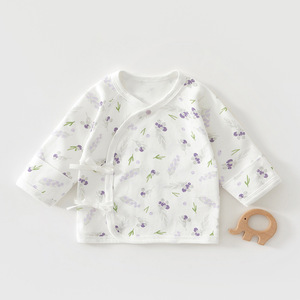 Camiseta de Manga Larga para Bebé Recién Nacido, Talla 52, Algodón Puro, Estilo Túnica, Primavera-Otoño, Unisex, Tejido de Primera Calidad - Product Image 1