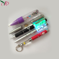 Nouveaux Produits En Gros Led Liquide Stylos À Bille Avec 3D Flotteur À L'intérieur En Métal Liquide Stylos Flottants Avec Led Lumière Stylo Flottant