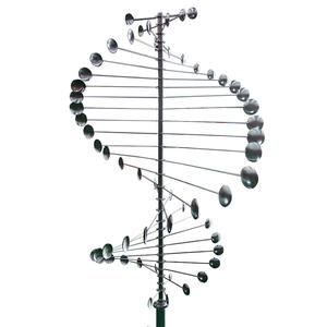 Decoração do parque aço inoxidável vento escultura cinética 3d energia cinética escultura com luz led - Product Image 2